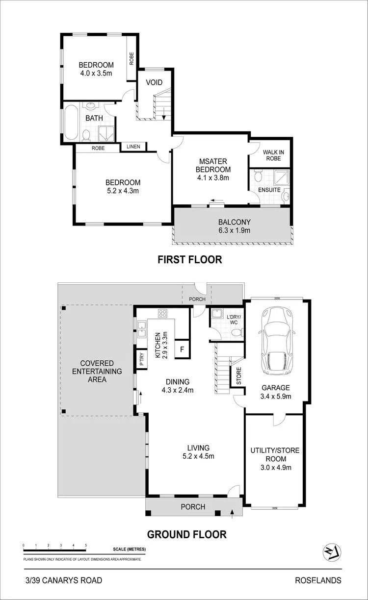 Floorplan of Homely townhouse listing, 3/39-41 Canarys Road, Roselands NSW 2196