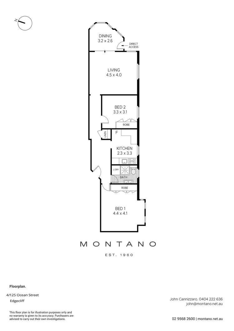 Floorplan of Homely apartment listing, 4/125 Ocean Street, Edgecliff NSW 2027