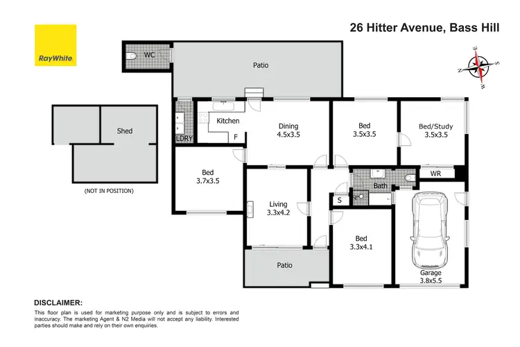 Floorplan of Homely house listing, 26 Hitter Avenue, Bass Hill NSW 2197