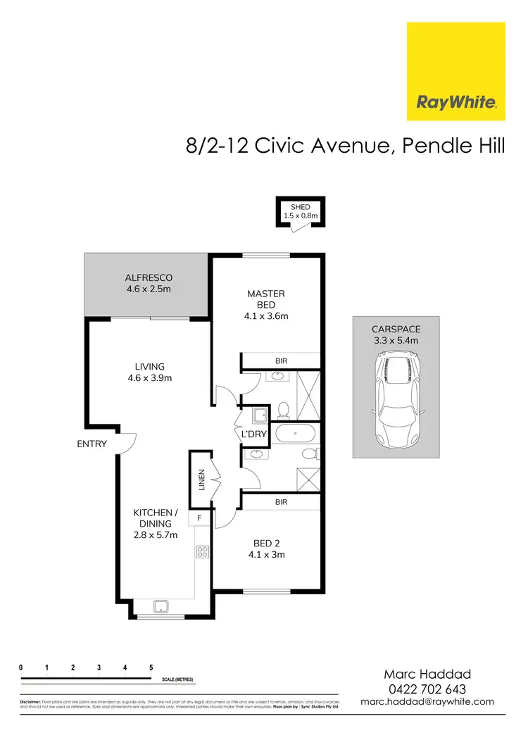 Floorplan of Homely apartment listing, 8/2-12 Civic Avenue, Pendle Hill NSW 2145
