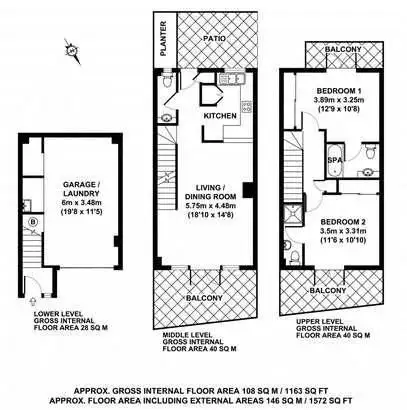 Floorplan of Homely townhouse listing, 6/74A Sir Fred Schonell Drive, St Lucia QLD 4067