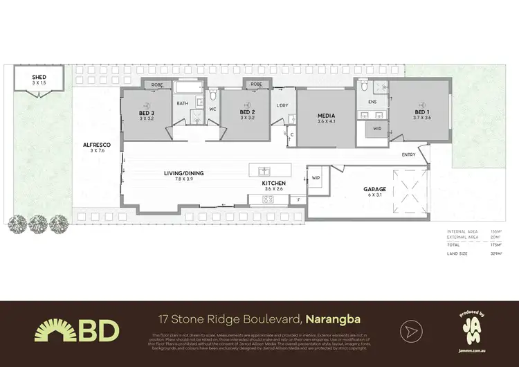 Floorplan of Homely house listing, 17 Stone Ridge Boulevard, Narangba QLD 4504