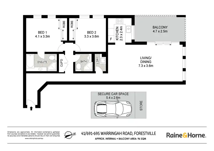 Floorplan of Homely apartment listing, 41/691-695 Warringah Road, Forestville NSW 2087