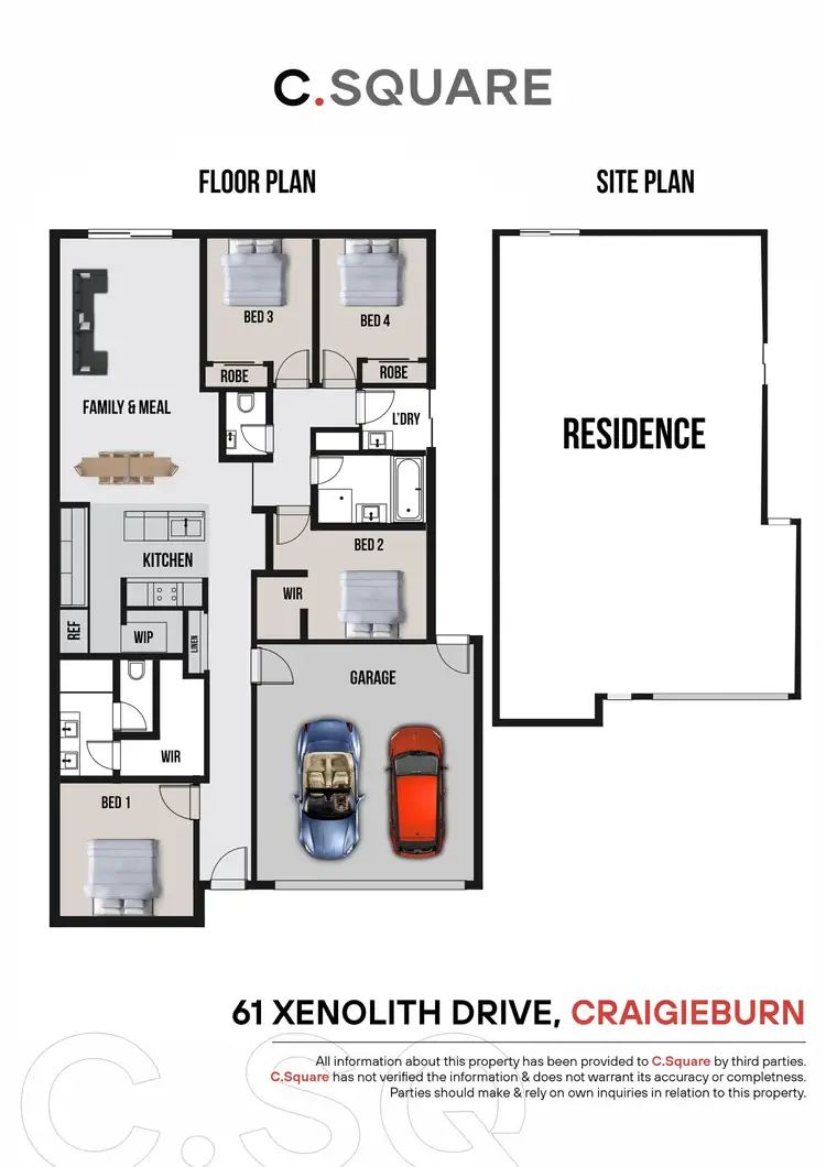Floorplan of Homely house listing, 61 Xenolith Drive, Craigieburn VIC 3064