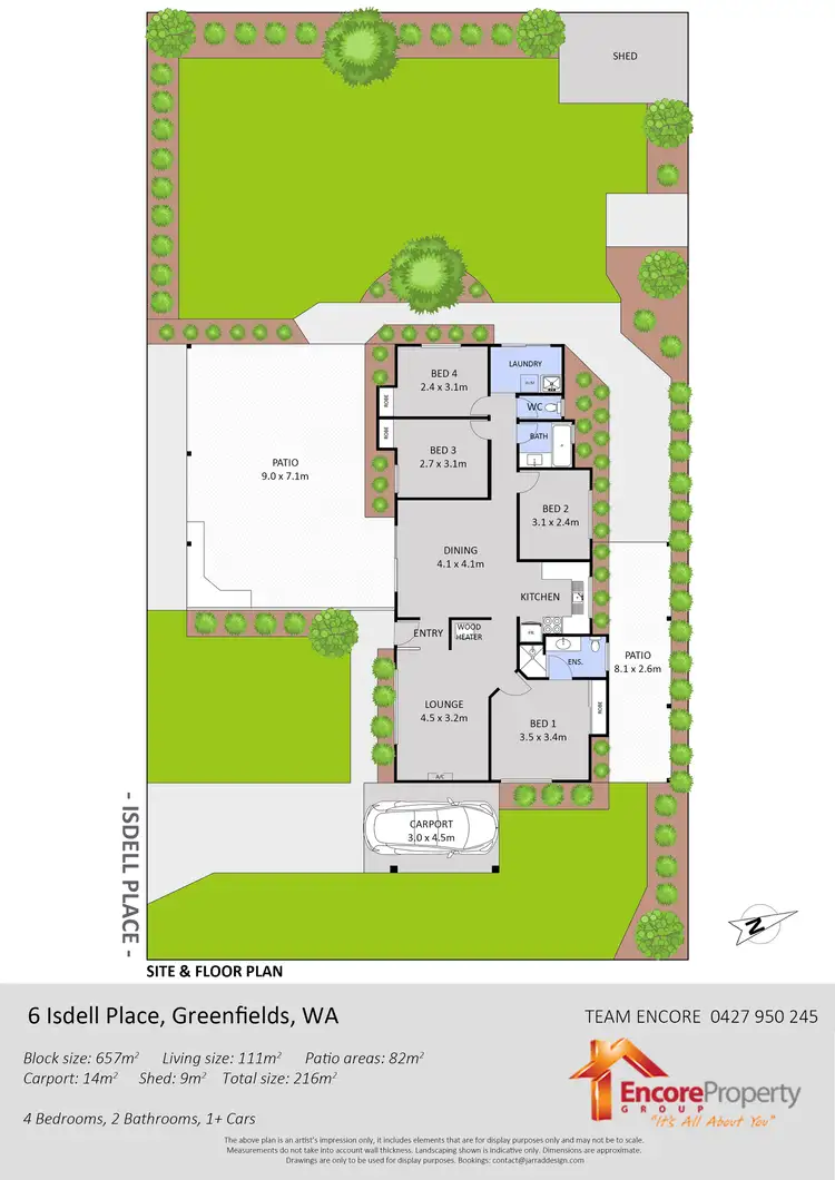Floorplan of Homely house listing, 6 Isdell Place, Greenfields WA 6210
