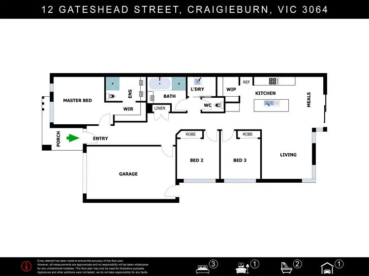 Floorplan of Homely house listing, 12 Gateshead Street, Craigieburn VIC 3064