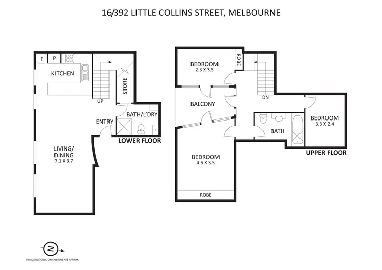 Floorplan of Homely apartment listing, 16/392 Little Collins Street, Melbourne VIC 3000