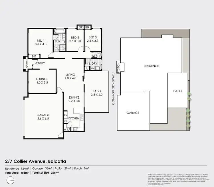 Floorplan of Homely villa listing, 2/17 Collier Avenue, Balcatta WA 6021