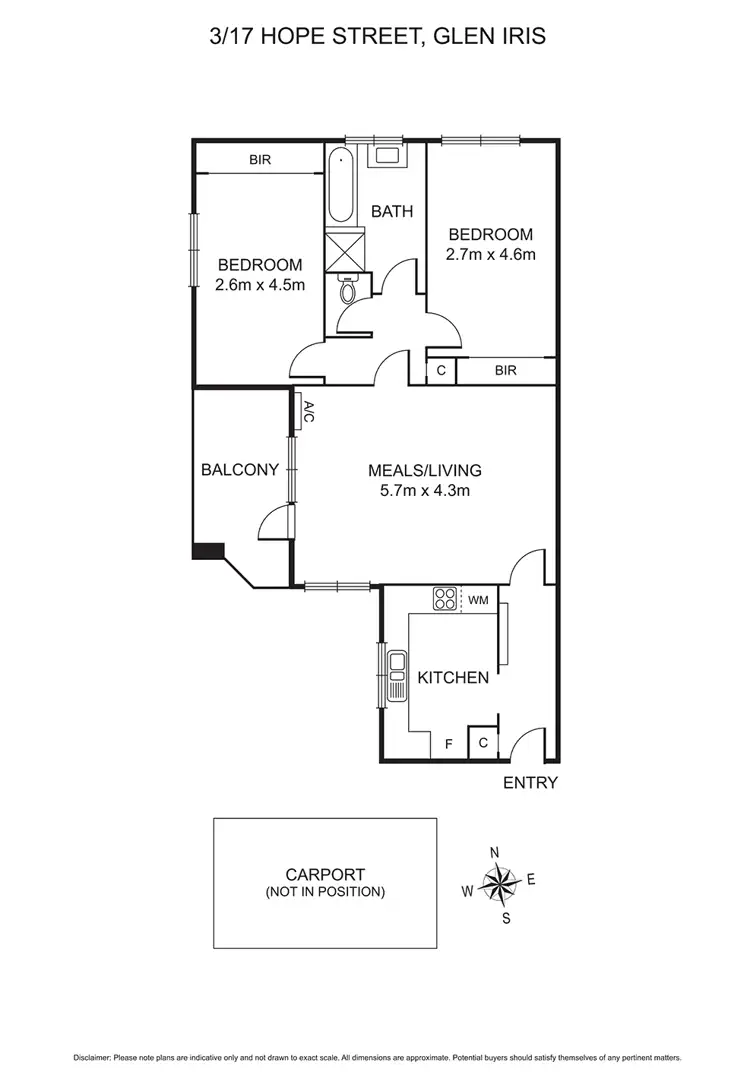 Floorplan of Homely apartment listing, 3/17 Hope Street, Glen Iris VIC 3146