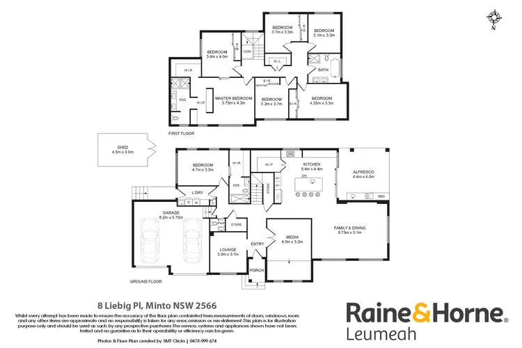Floorplan of Homely house listing, 8 Liebig Place, Minto NSW 2566