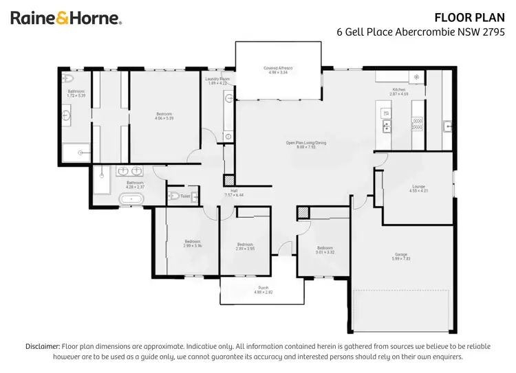 Floorplan of Homely house listing, 6 Gell Place, Abercrombie NSW 2795
