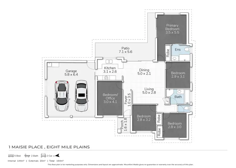 Floorplan of Homely house listing, 1 Maisie Place, Eight Mile Plains QLD 4113