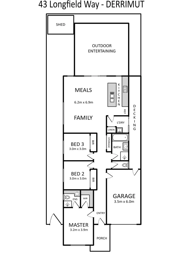 Floorplan of Homely house listing, 43 Longfield Way, Deer Park VIC 3023