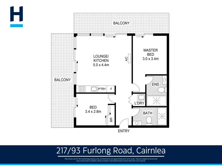 Floorplan of Homely unit listing, 217/93 Furlong Road, Cairnlea VIC 3023