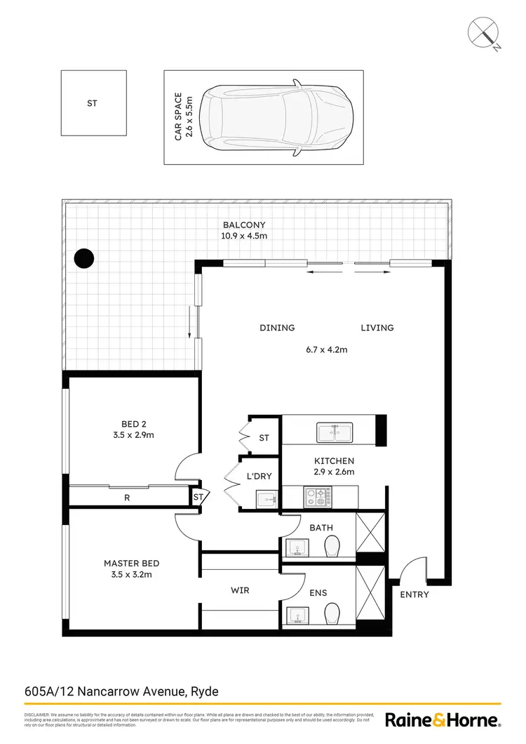 Floorplan of Homely apartment listing, 605A/12 Nancarrow Ave, Ryde NSW 2112