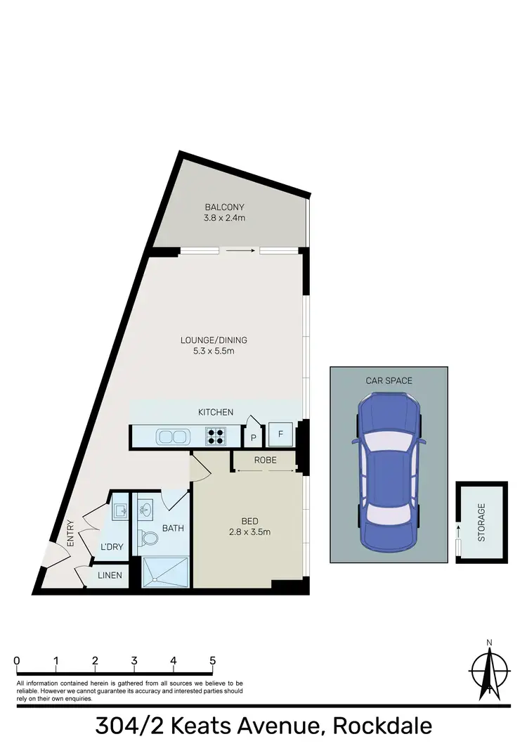 Floorplan of Homely apartment listing, 304/2 Keats Avenue, Rockdale NSW 2216
