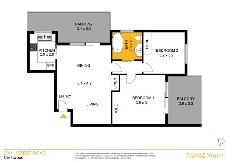 Floorplan of Homely unit listing, 20/11 Crest Road, Crestwood NSW 2620