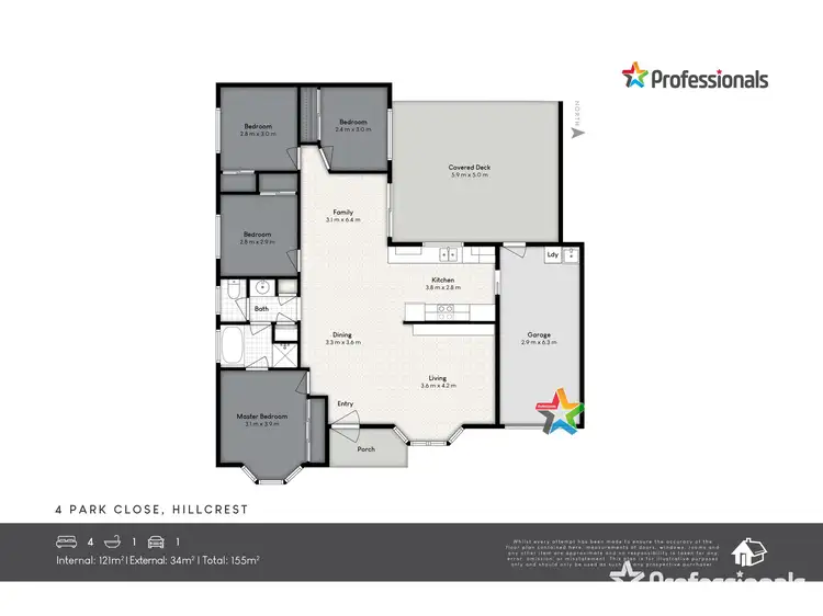 Floorplan of Homely house listing, 4 Park Close, Hillcrest QLD 4118