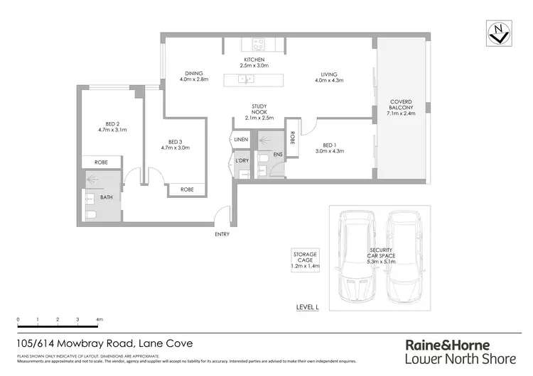 Floorplan of Homely apartment listing, 105/614 Mowbray Road, Lane Cove NSW 2066