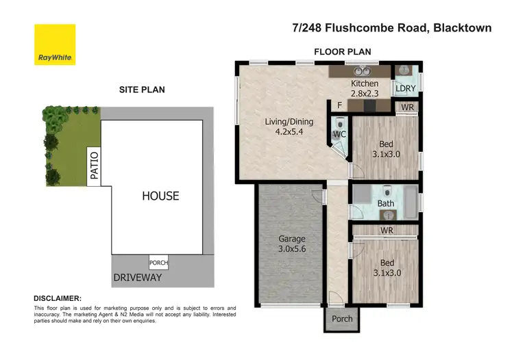 Floorplan of Homely villa listing, 7/248 Flushcombe Road, Blacktown NSW 2148