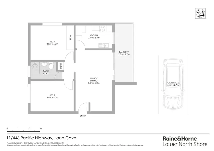 Floorplan of Homely apartment listing, 11/446 Pacific Highway, Lane Cove NSW 2066