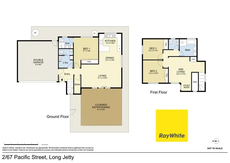 Floorplan of Homely semi-detached listing, 2/67 Pacific Street, Long Jetty NSW 2261