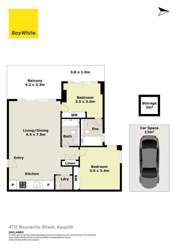 Floorplan of Homely apartment listing, 47/2 Bouvardia Street, Asquith NSW 2077