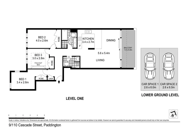 Floorplan of Homely apartment listing, 9/110 Cascade Street, Paddington NSW 2021