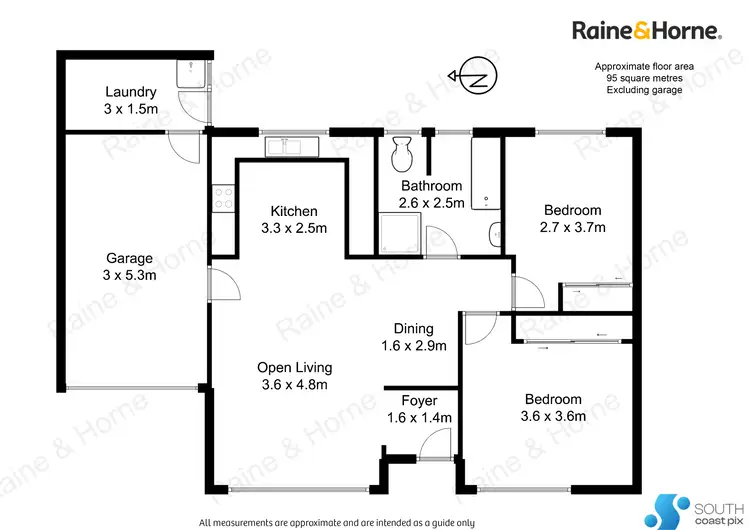 Floorplan of Homely unit listing, 2/9 South Street, Batemans Bay NSW 2536
