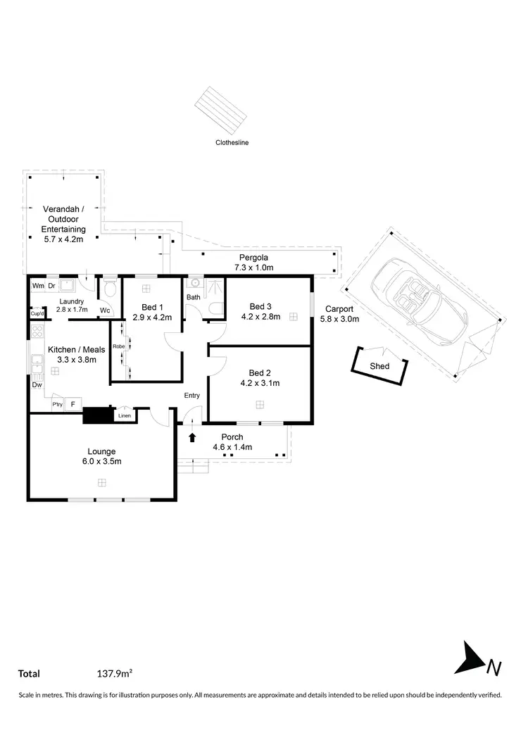 Floorplan of Homely house listing, 17 Stafford Street, Clearview SA 5085