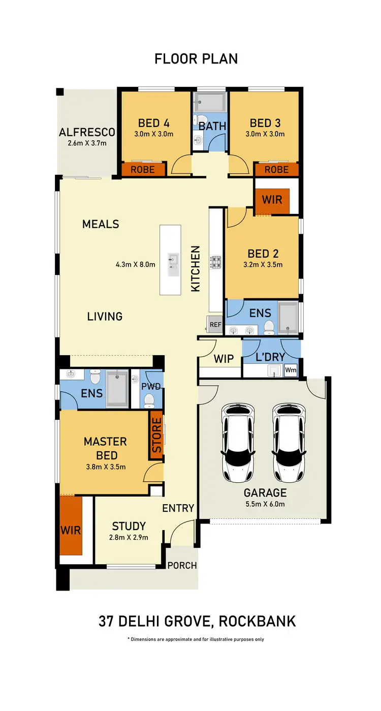 Floorplan of Homely house listing, 37 Delhi Grove, Rockbank VIC 3335