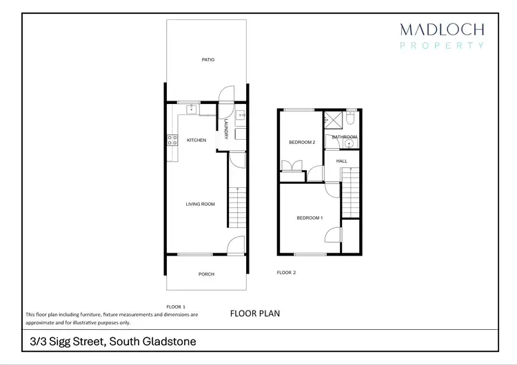 Floorplan of Homely townhouse listing, 3/3 Sigg Street, South Gladstone QLD 4680