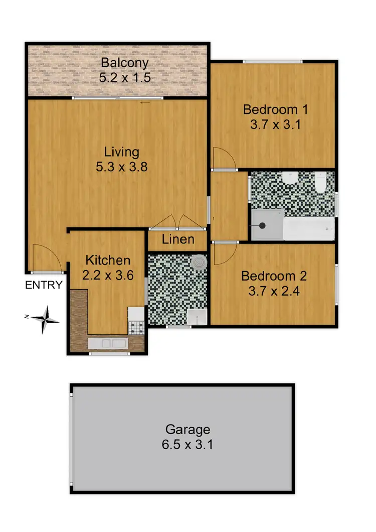 Floorplan of Homely apartment listing, 1/55-57 Albert Street, Hornsby NSW 2077