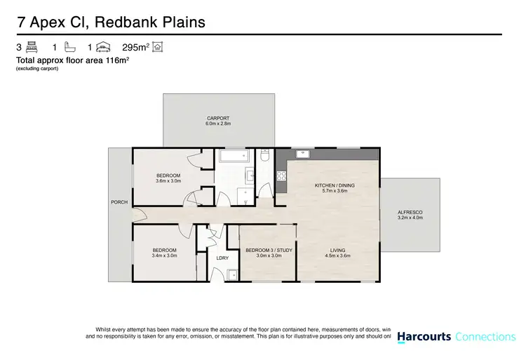 Floorplan of Homely house listing, 7 Apex Place, Redbank Plains QLD 4301