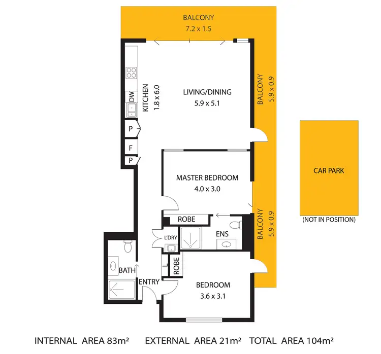 Floorplan of Homely apartment listing, 306/271-281 Gouger Street, Adelaide SA 5000