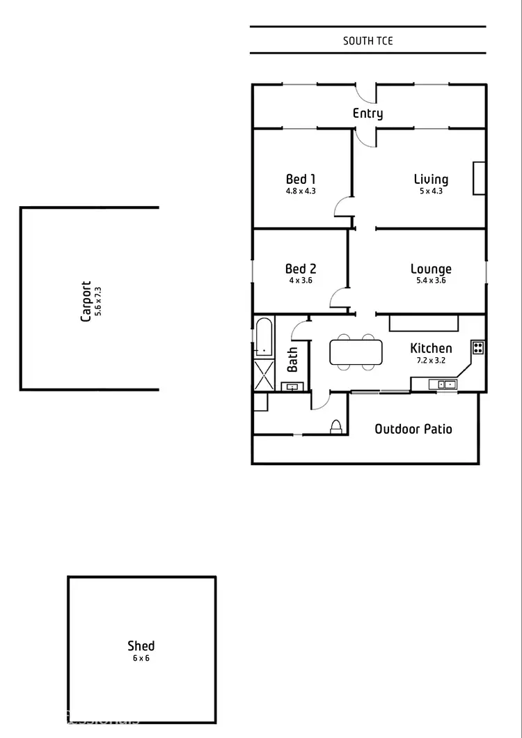 Floorplan of Homely house listing, 25 South Terrace, Blyth SA 5462