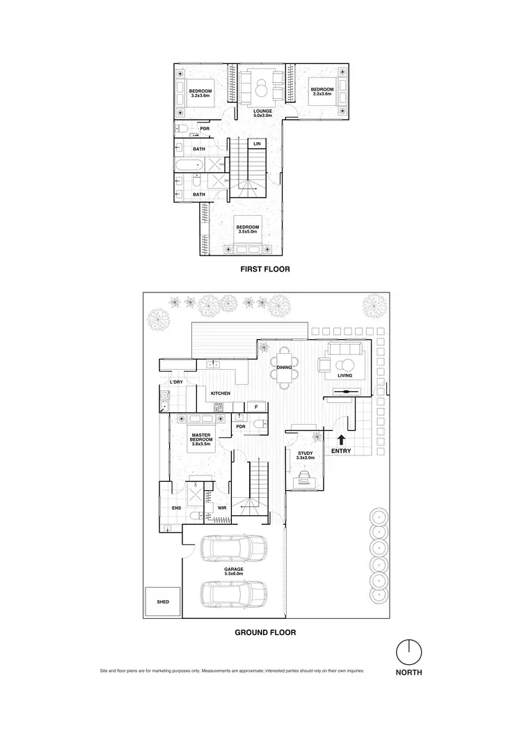 Floorplan of Homely townhouse listing, 2/5 Surrey Street, Box Hill South VIC 3128