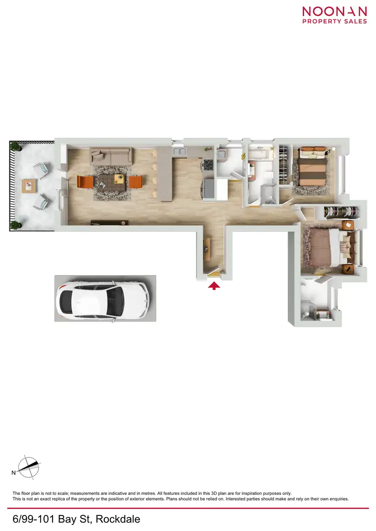 Floorplan of Homely apartment listing, 6/99-101 Bay St, Rockdale NSW 2216