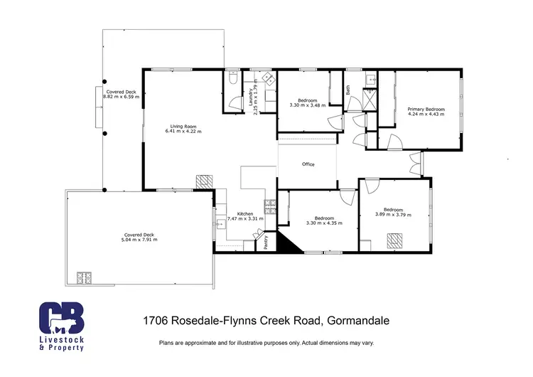 Floorplan of Homely rural property listing, 1706 Rosedale-Flynns Creek Road, Gormandale VIC 3873