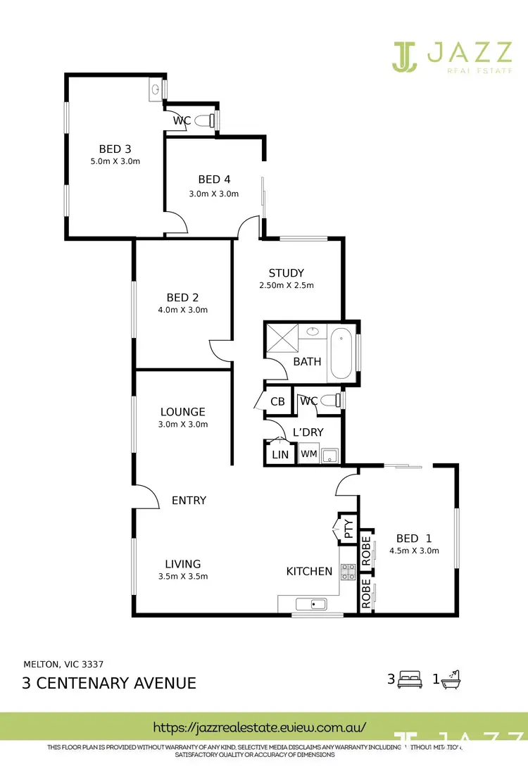 Floorplan of Homely house listing, 3 Centenary Avenue, Melton VIC 3337