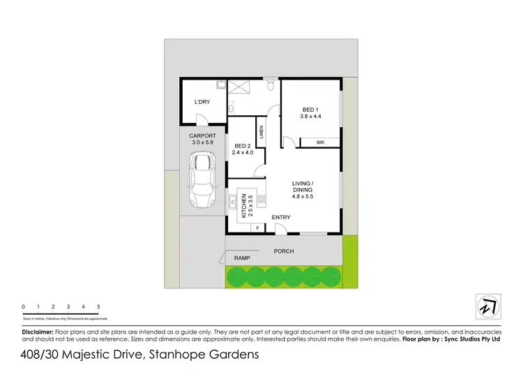 Floorplan of Homely retirement listing, 408/30 Majestic Drive, Stanhope Gardens NSW 2768