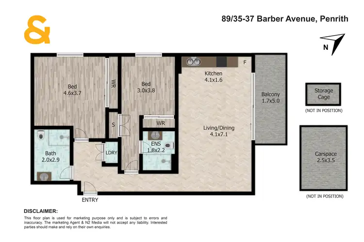 Floorplan of Homely apartment listing, 89/35-37 Barber Avenue, Penrith NSW 2750