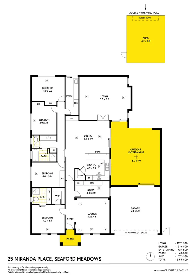 Floorplan of Homely house listing, 25 Miranda Place, Seaford Meadows SA 5169
