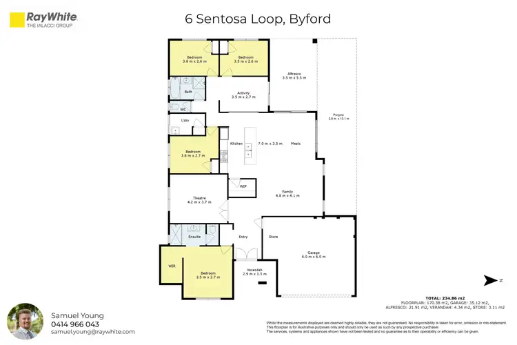 Floorplan of Homely house listing, 6 Setosa Loop, Byford WA 6122