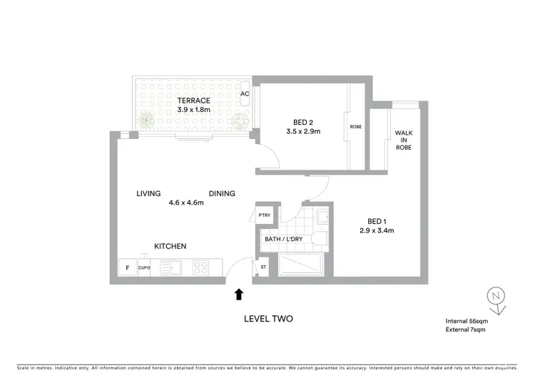 Floorplan of Homely apartment listing, 202/41 Victoria Street, Footscray VIC 3011