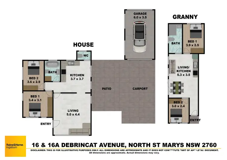 Floorplan of Homely house listing, 16 & 16A Debrincat Ave, North St Marys NSW 2760