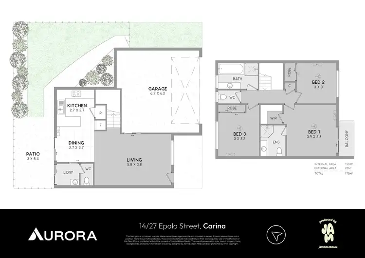 Floorplan of Homely townhouse listing, 14/27 Epala Street, Carina QLD 4152