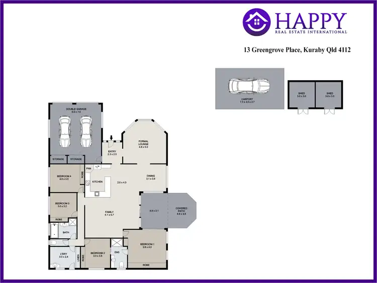 Floorplan of Homely house listing, 13 Greengrove Place, Kuraby QLD 4112