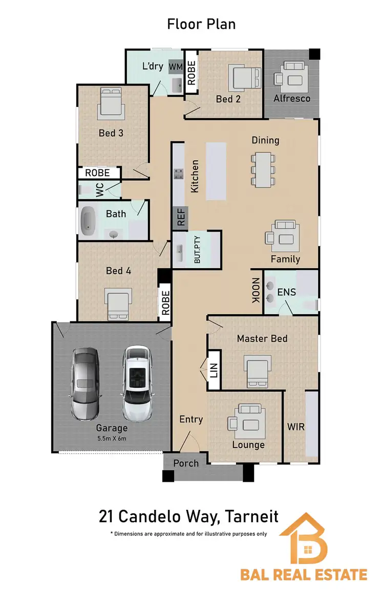 Floorplan of Homely house listing, 21 Candelo Way, Tarneit VIC 3029