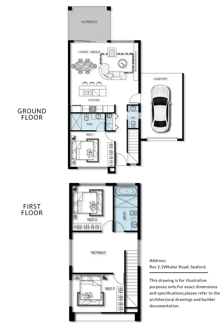 Floorplan of Homely house listing, 2/1 Whaler Road, Seaford SA 5169